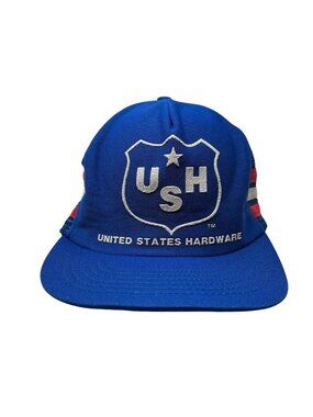 United States Hardware USH Vintage Mesh Trucker Snapback Hat Cap Dad 3 Stripe